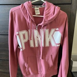 Pink zip up hoodie